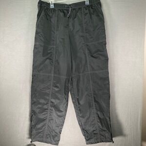 Wild Fable Black Nylon Track Pants Joggers Womens XXL Baggy Parachute Drawstring